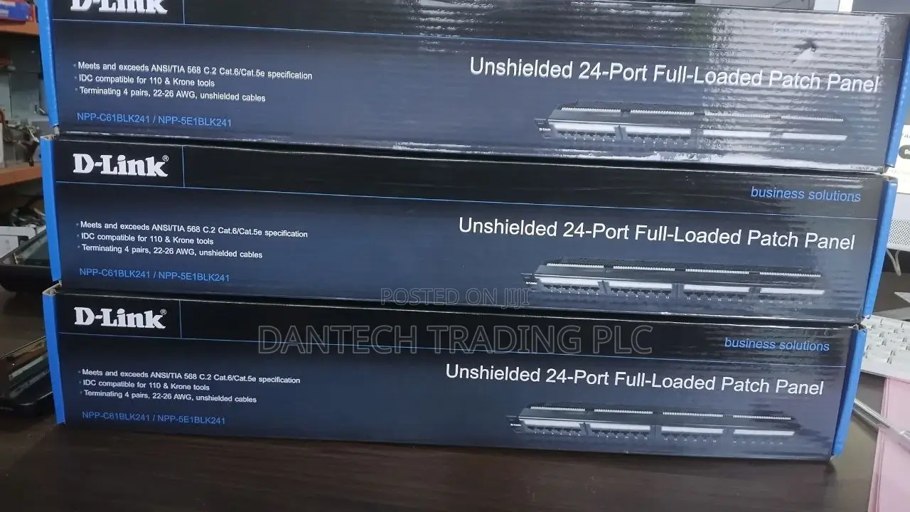 D-Link Unshielded 24-Port Fully-Loaded Patch Panel