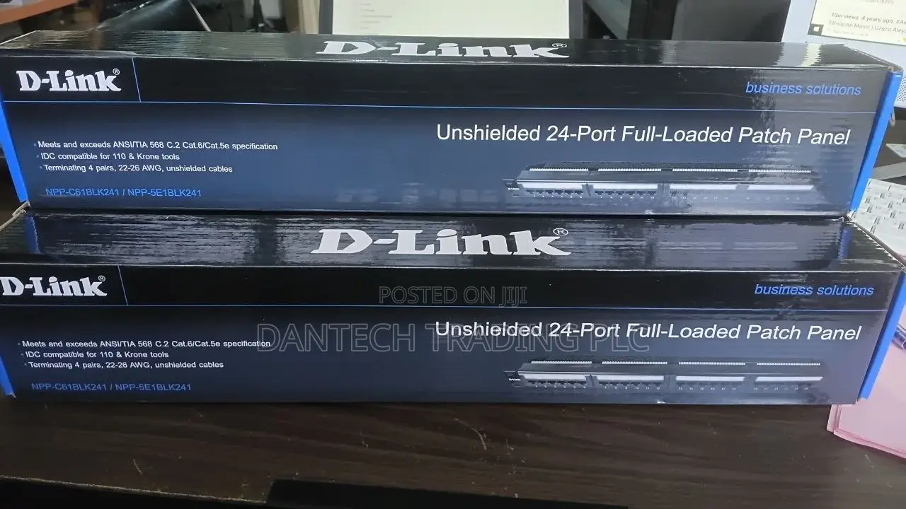 D-Link Unshielded 24-Port Fully-Loaded Patch Panel