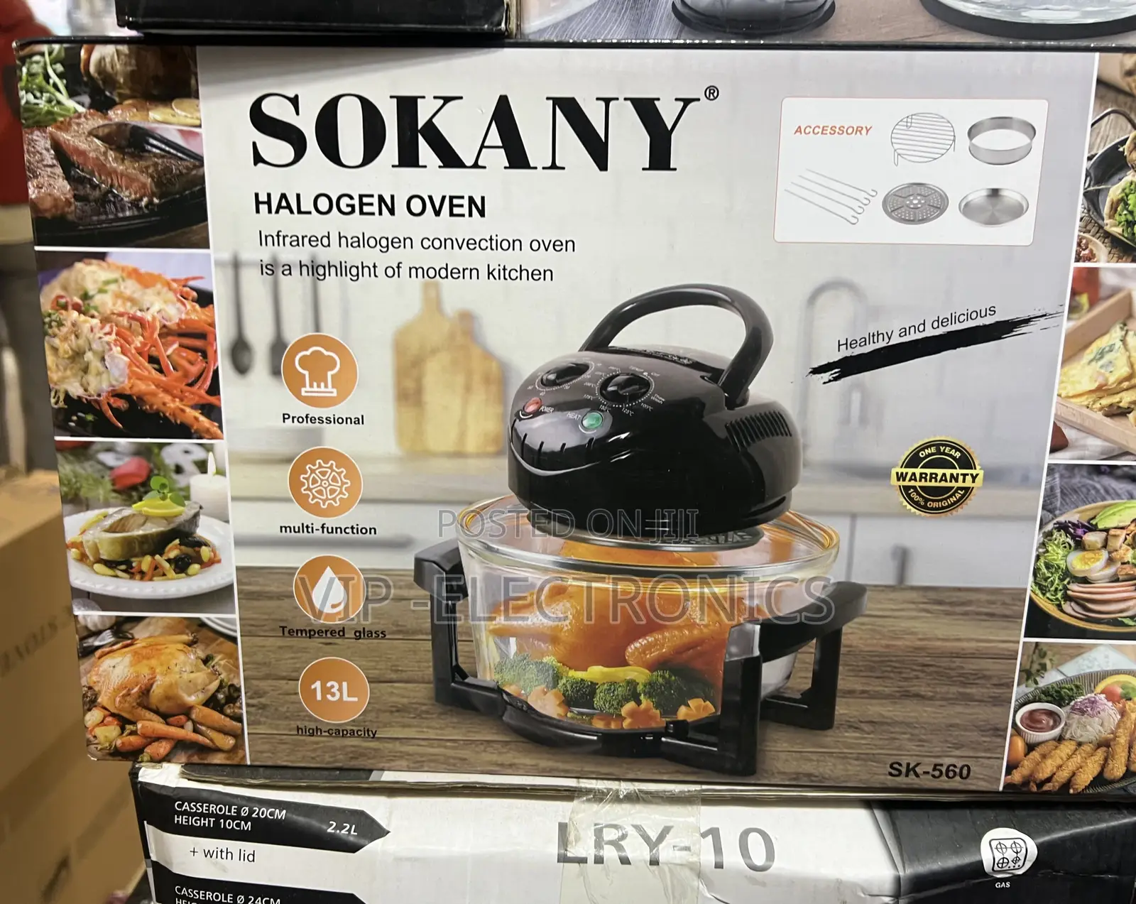 SOKANY Halogen Oven. Featuring a 13-Liter Capacity and 1400W