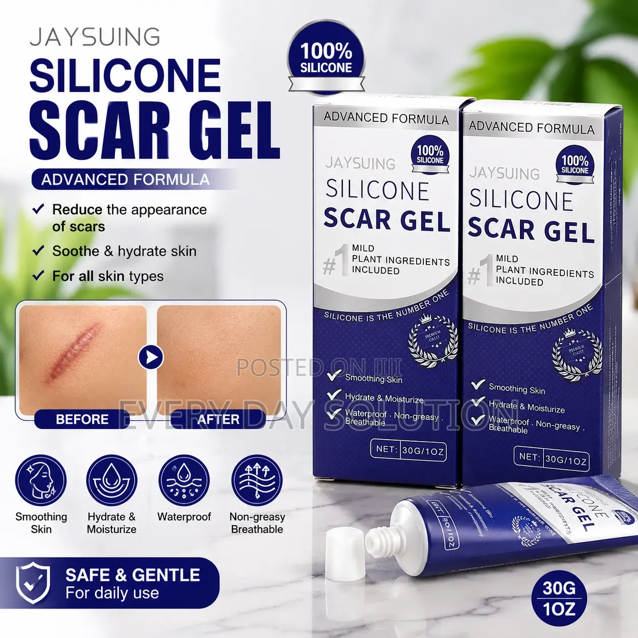 JAYSUING Silicone Scar Gel 30g – 100%