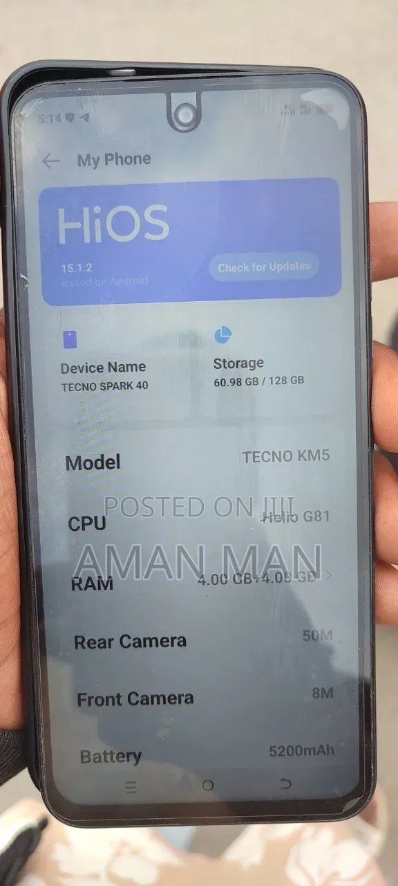New Tecno Spark 40 128 GB Black
