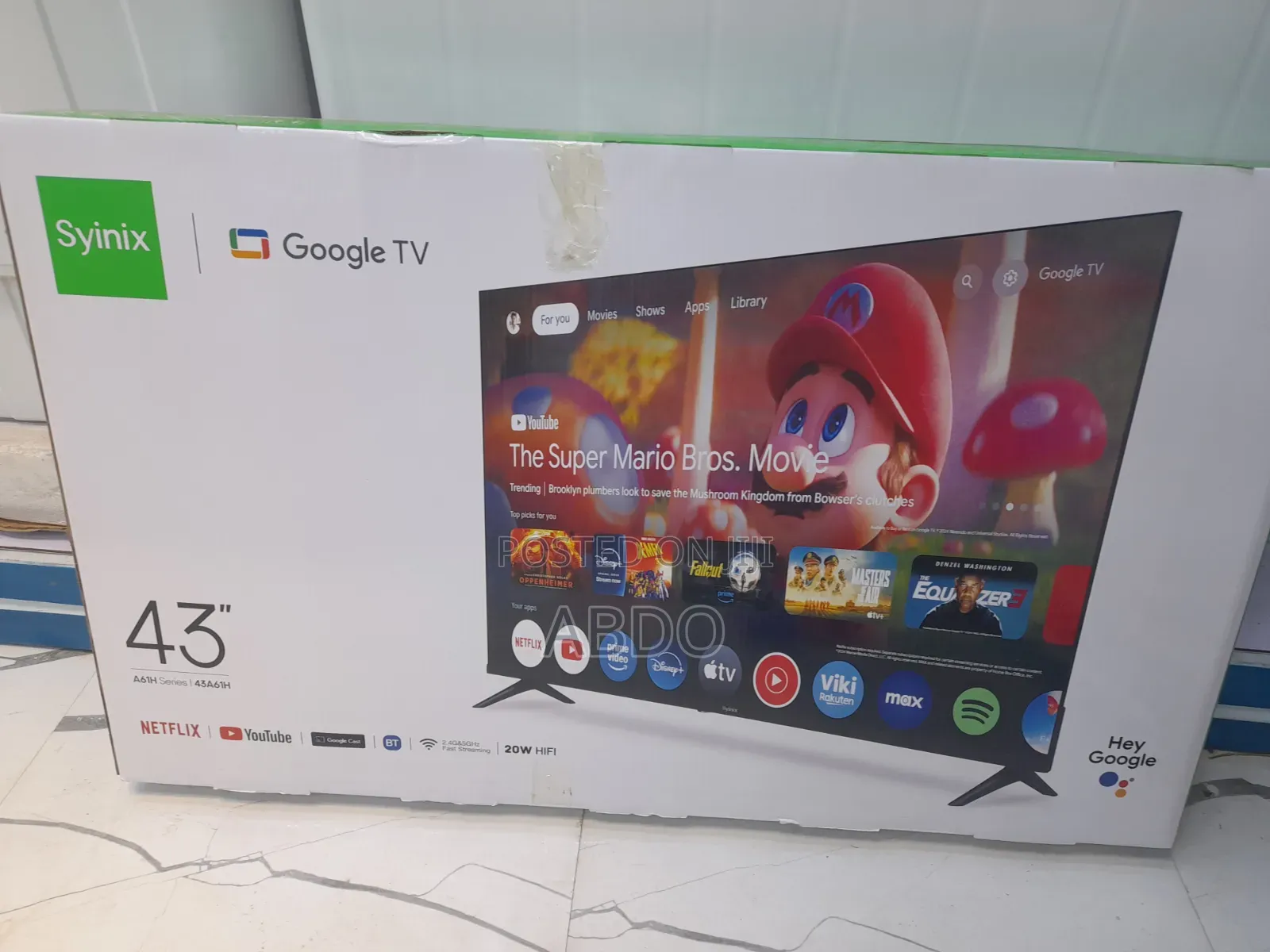 Syinix Smart Googel TV 43 Inch Andraid Framless 2026 Hifi Speaker
