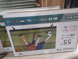 Wega Smart Led TV 55 Inch Andraid Doubel Gelass Secrin 2026