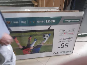 Wega Smart Led TV 55 Inch Andraid Doubel Gelass Secrin 2026