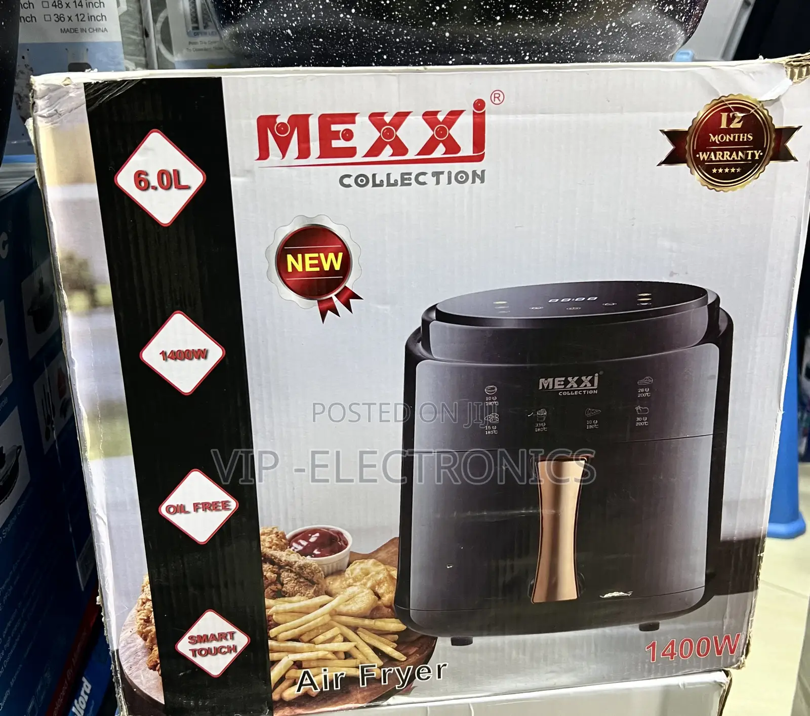 MEXXI Air Fryer 6.0L Collection (1400W) With Smart Touch, Cooking