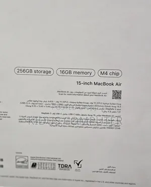 New Laptop Apple MacBook Air 2025 M4 16GB Apple M1 SSD 256GB