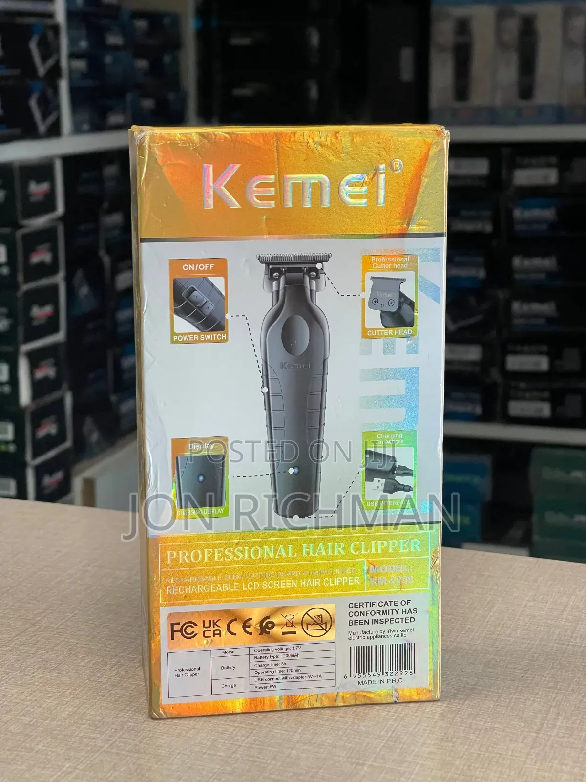  Kemei Professional Hair Trimmer (Zero Cutting) 