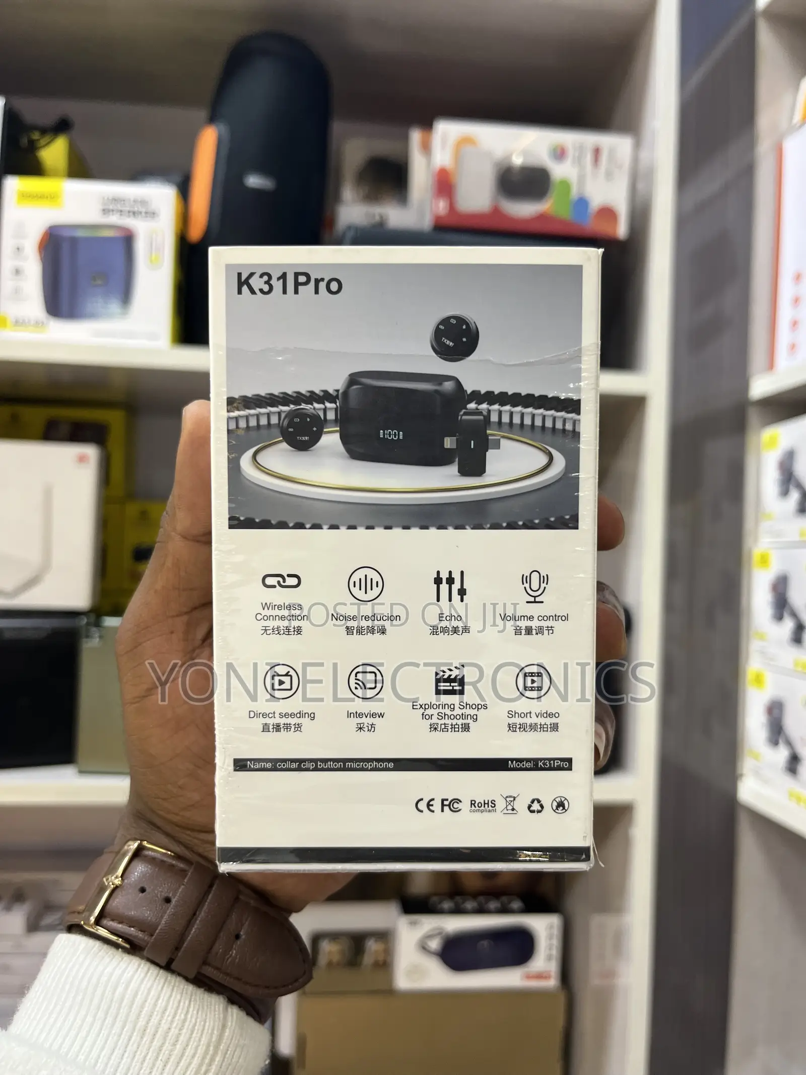 K31Pro Dual Wireless Button Lavalier Microphone System