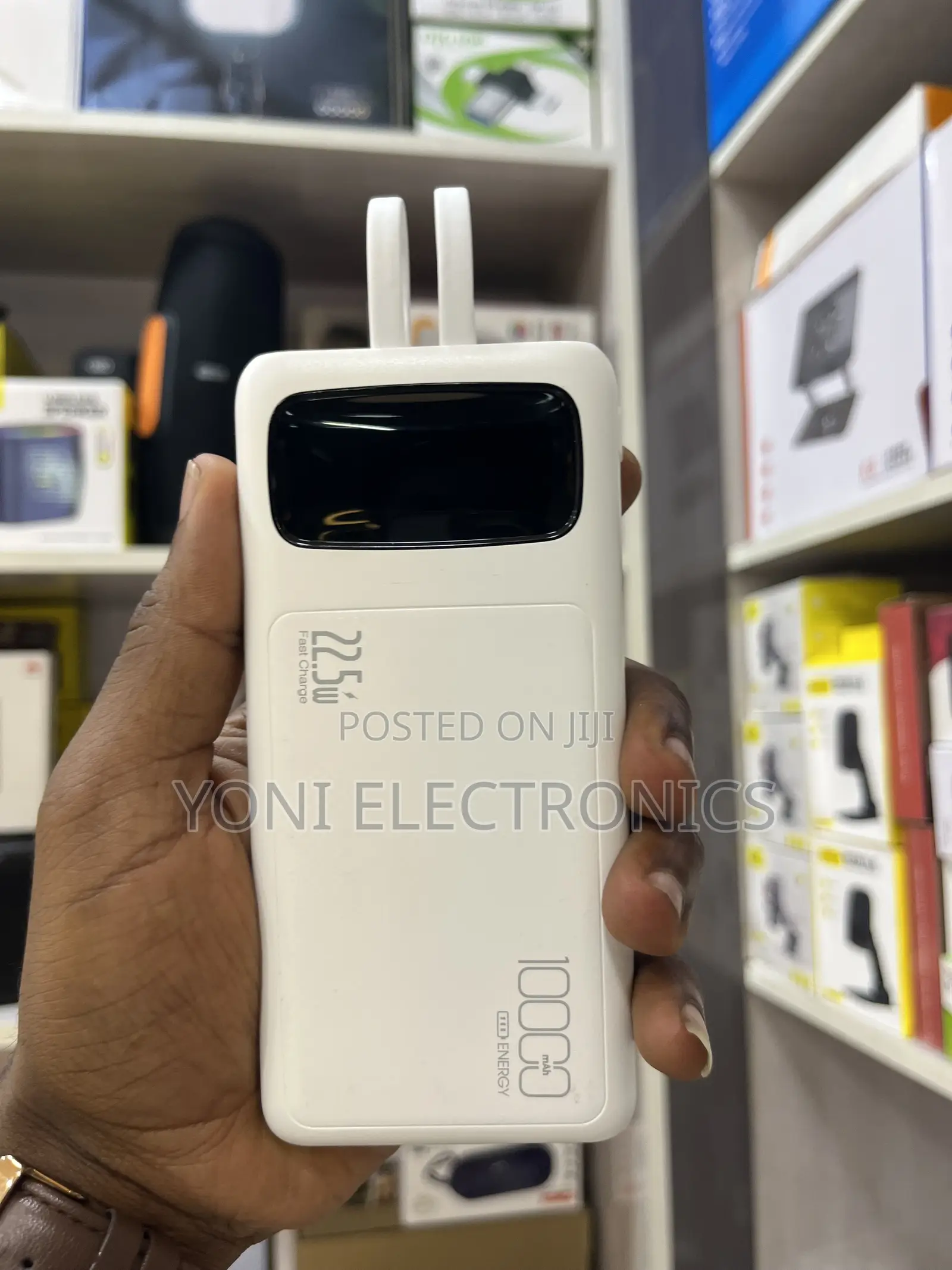 T-Max TPB-11 10000mAh Fast Charging Power Bank With Built-in Cables