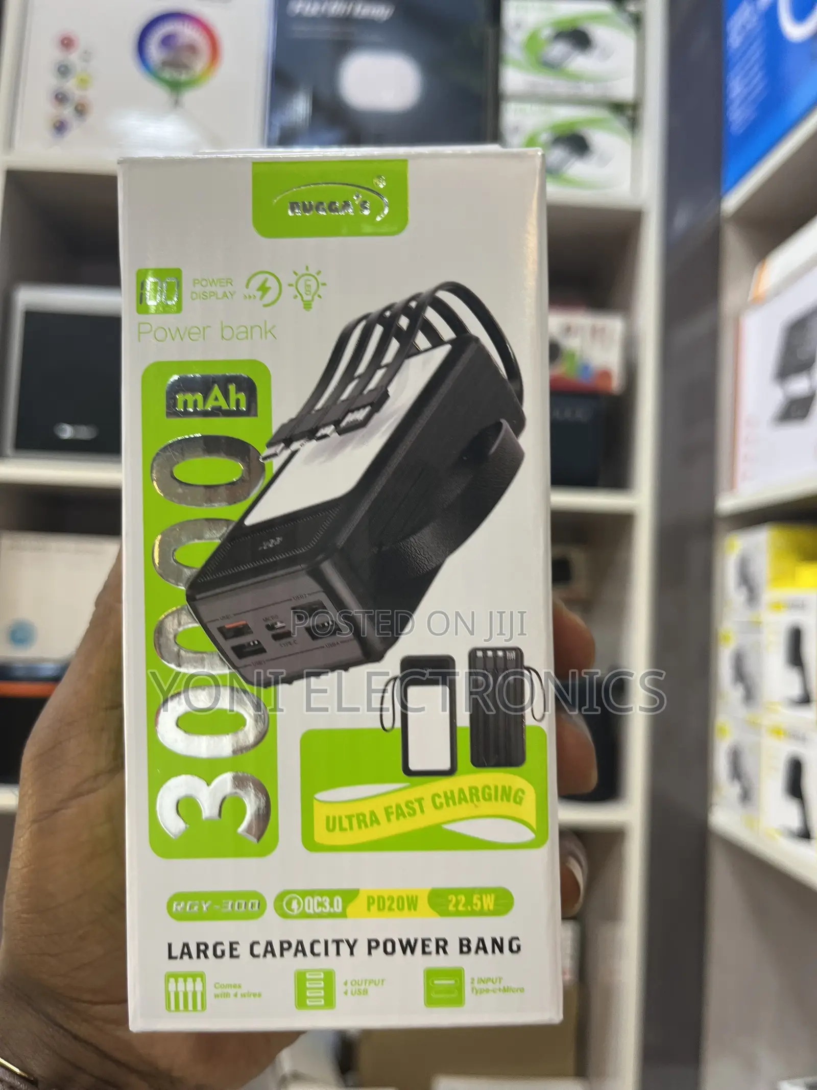 RUGGA'S RGY-300 30000mAh Ultra-Fast Charging Power Bank