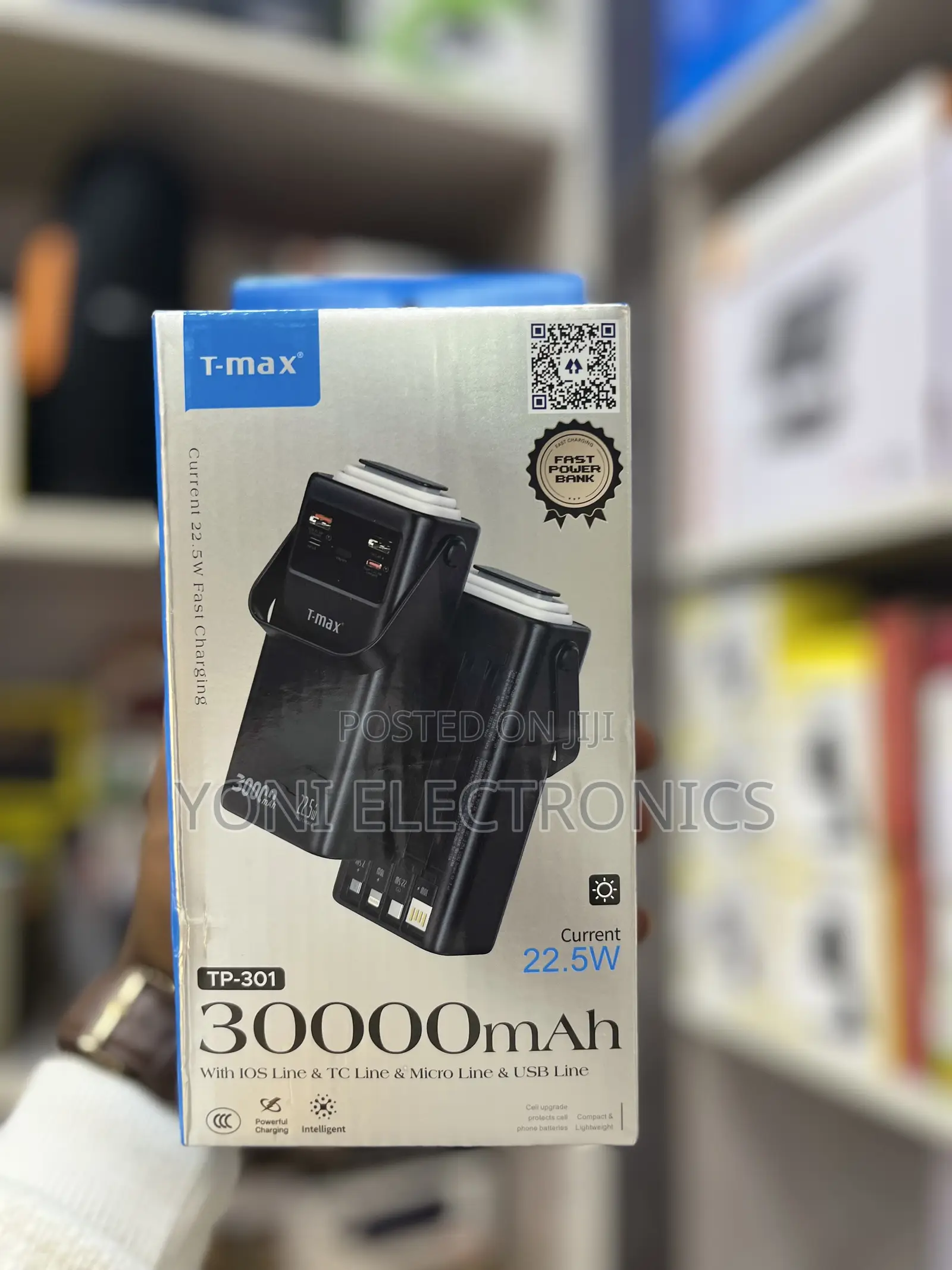 T-Max TP-301 30000mAh Heavy-Duty 22.5W Fast Charging Power Bank