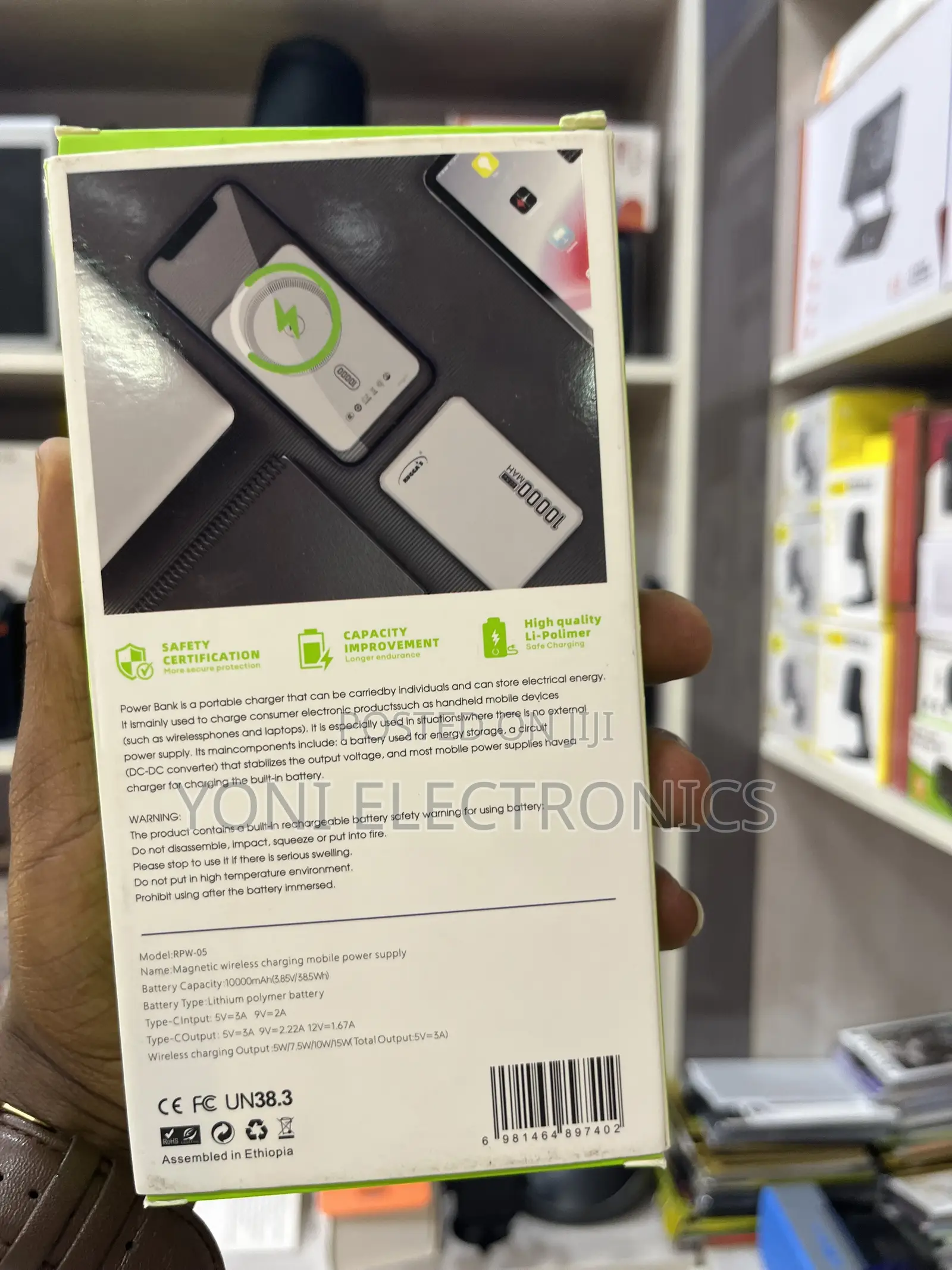 RUGGA'S RPW-05 10000mAh Magnetic Wireless Fast Charging Power Bank