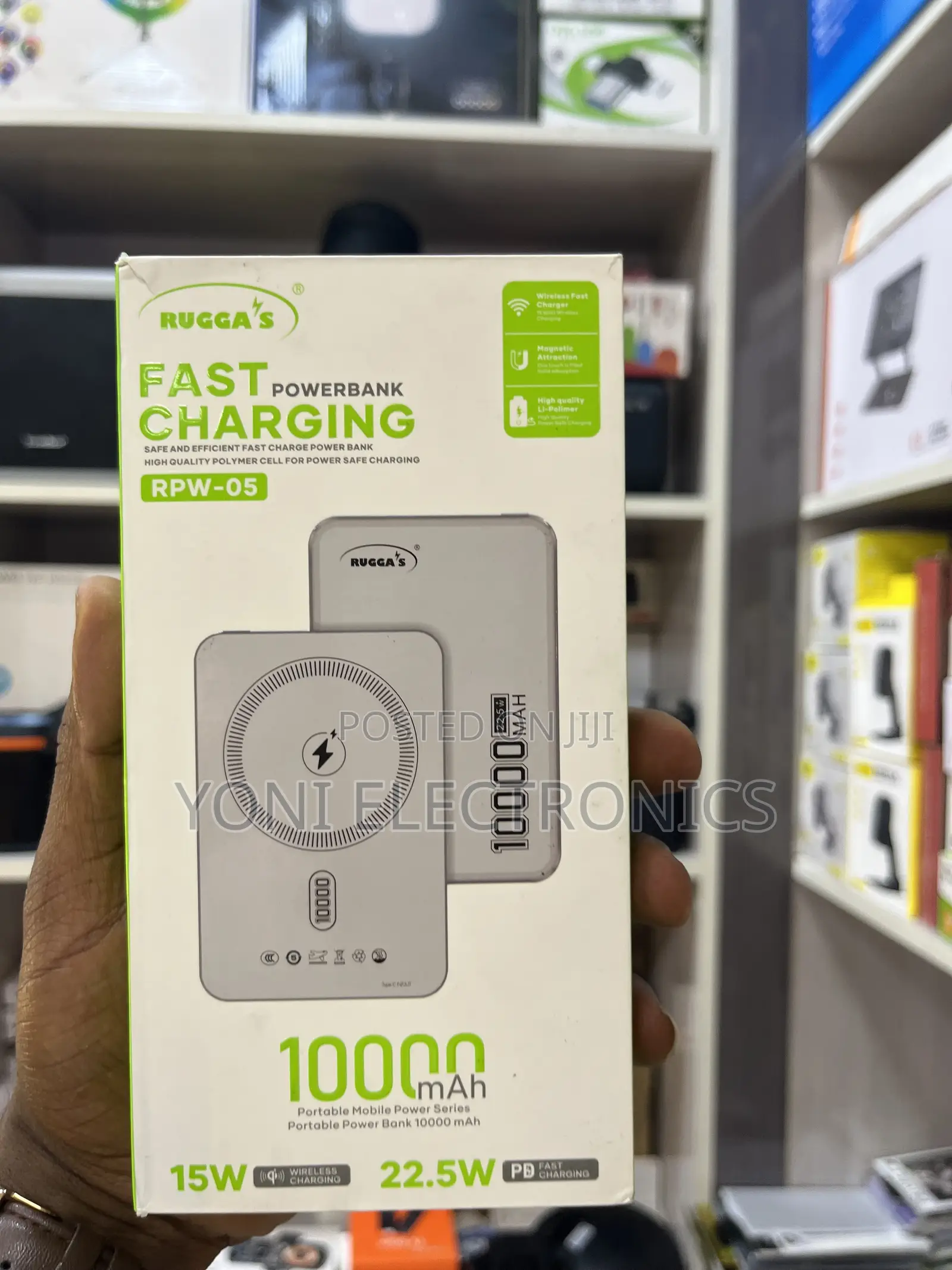 RUGGA'S RPW-05 10000mAh Magnetic Wireless Fast Charging Power Bank