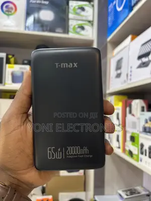T-Max TPB-25 20000mAh 65W High-Power Fast Charging Laptop Power Bank