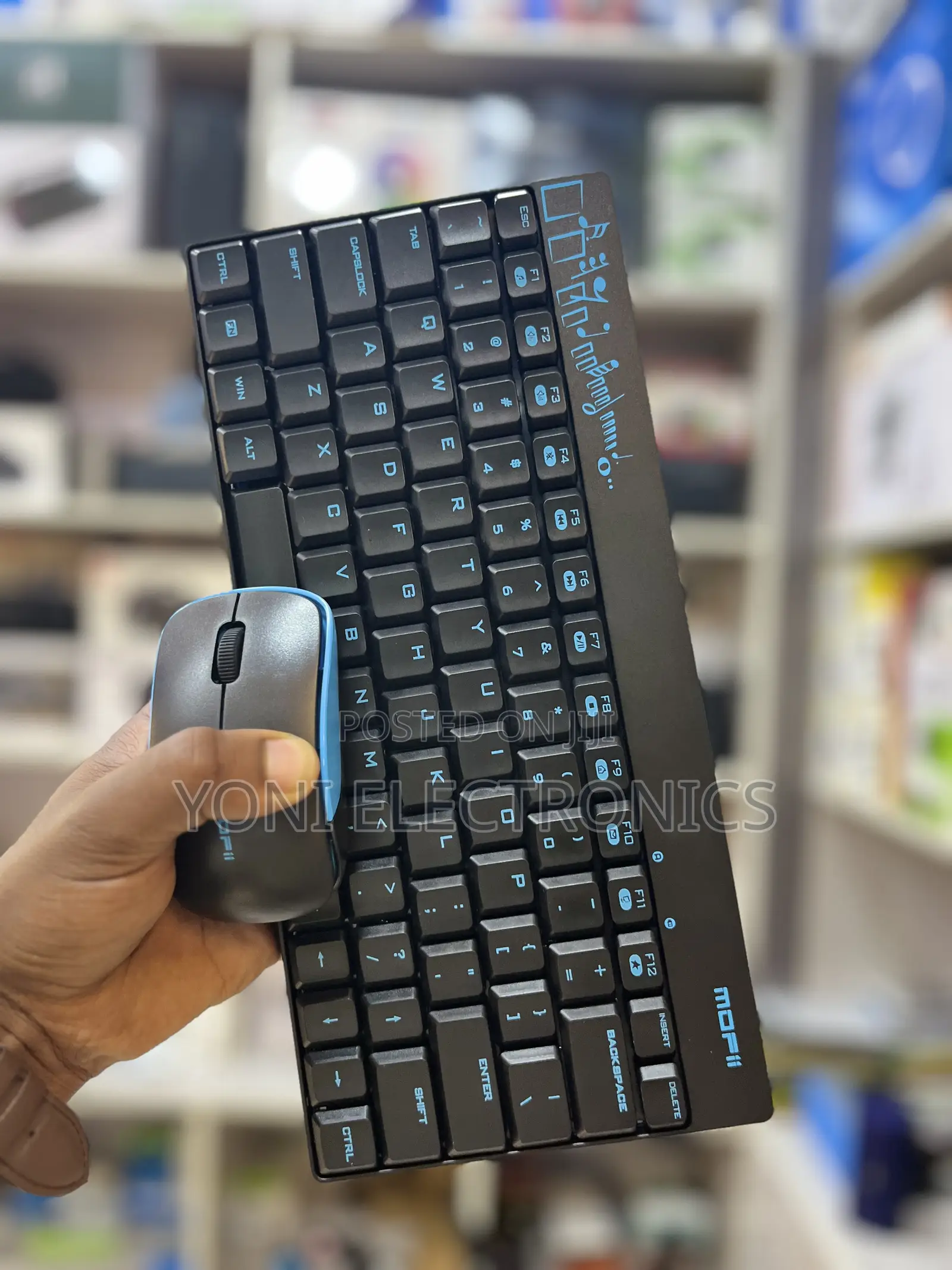 Mofii Compact Wireless Mechanical-Style Keyboard and Mouse Combo