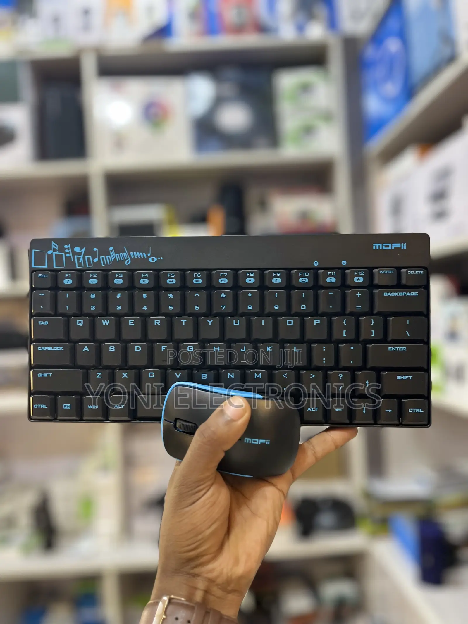 Mofii Compact Wireless Mechanical-Style Keyboard and Mouse Combo