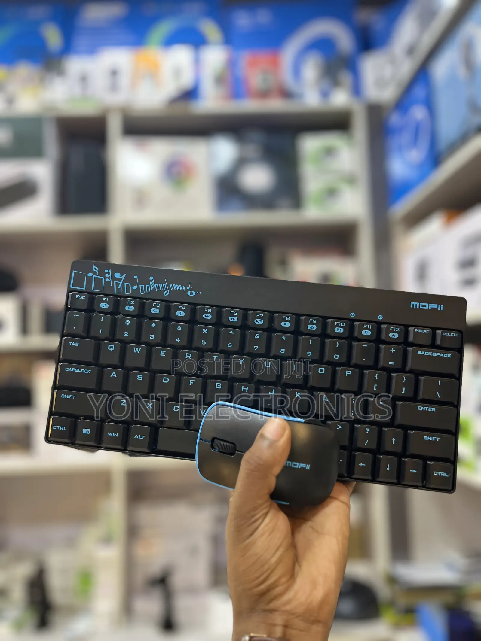 Mofii Compact Wireless Mechanical-Style Keyboard and Mouse Combo