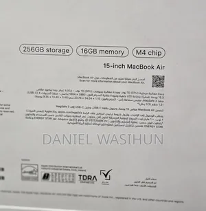 New Laptop Apple MacBook Air 2025 M4 16GB Apple M4 SSD 256GB