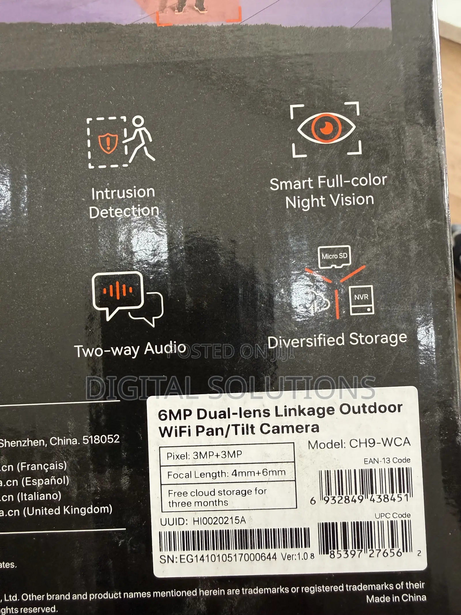 6MP Dual-Lens Outdoor Wi-Fi Pan/Tilt Security Camera