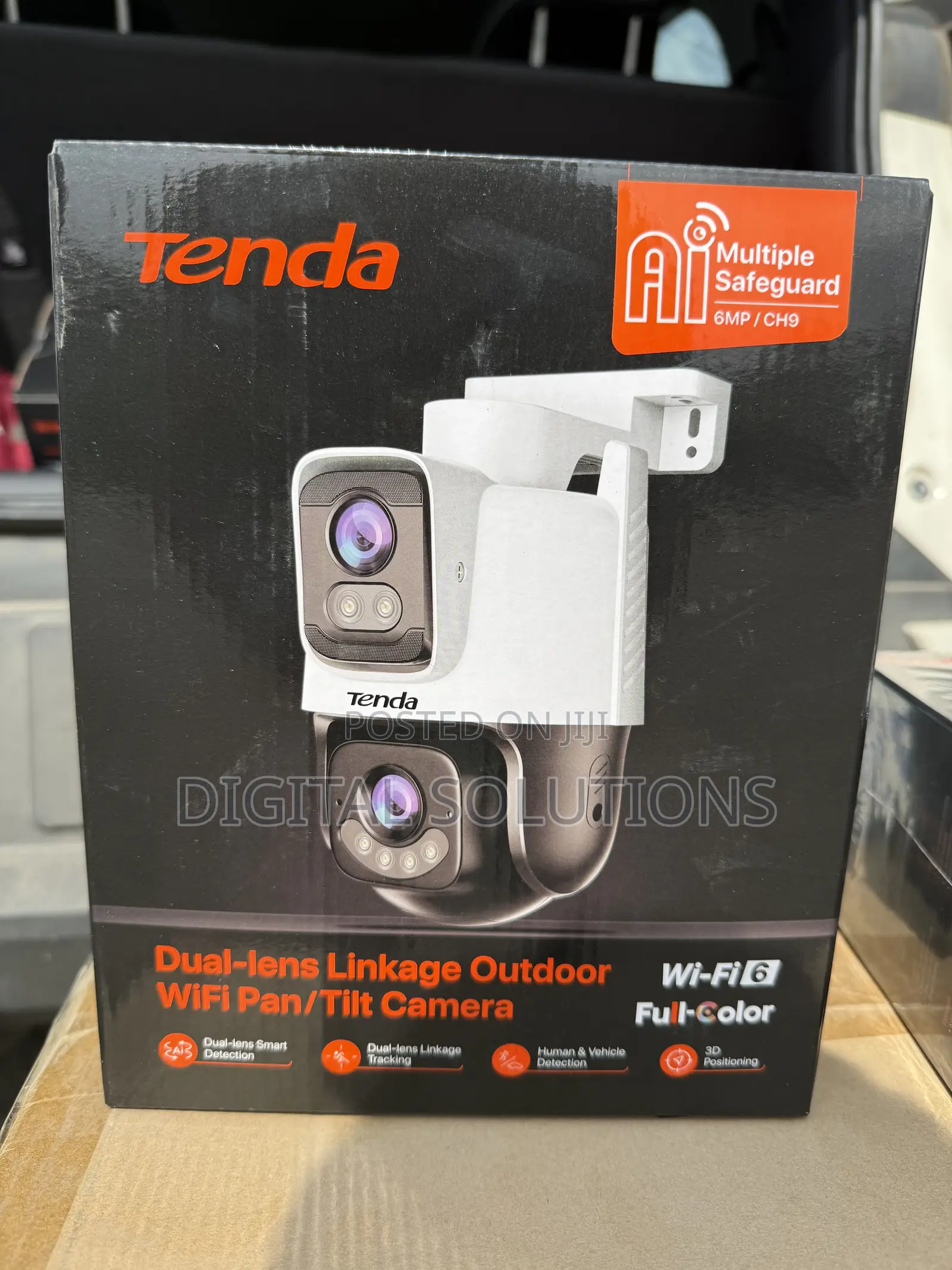 6MP Dual Lens Outdoor Camera With Wireless Connectivity.