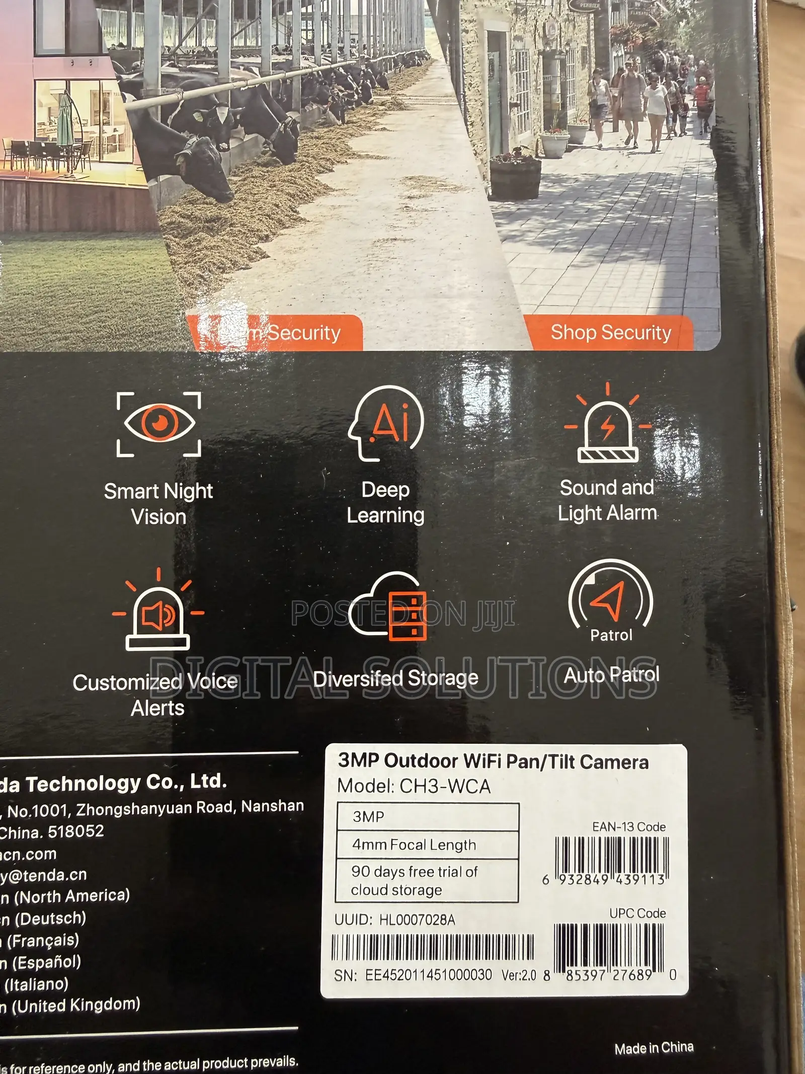 3MP Outdoor Wi-Fi Pan/Tilt Security Camera by Tenda