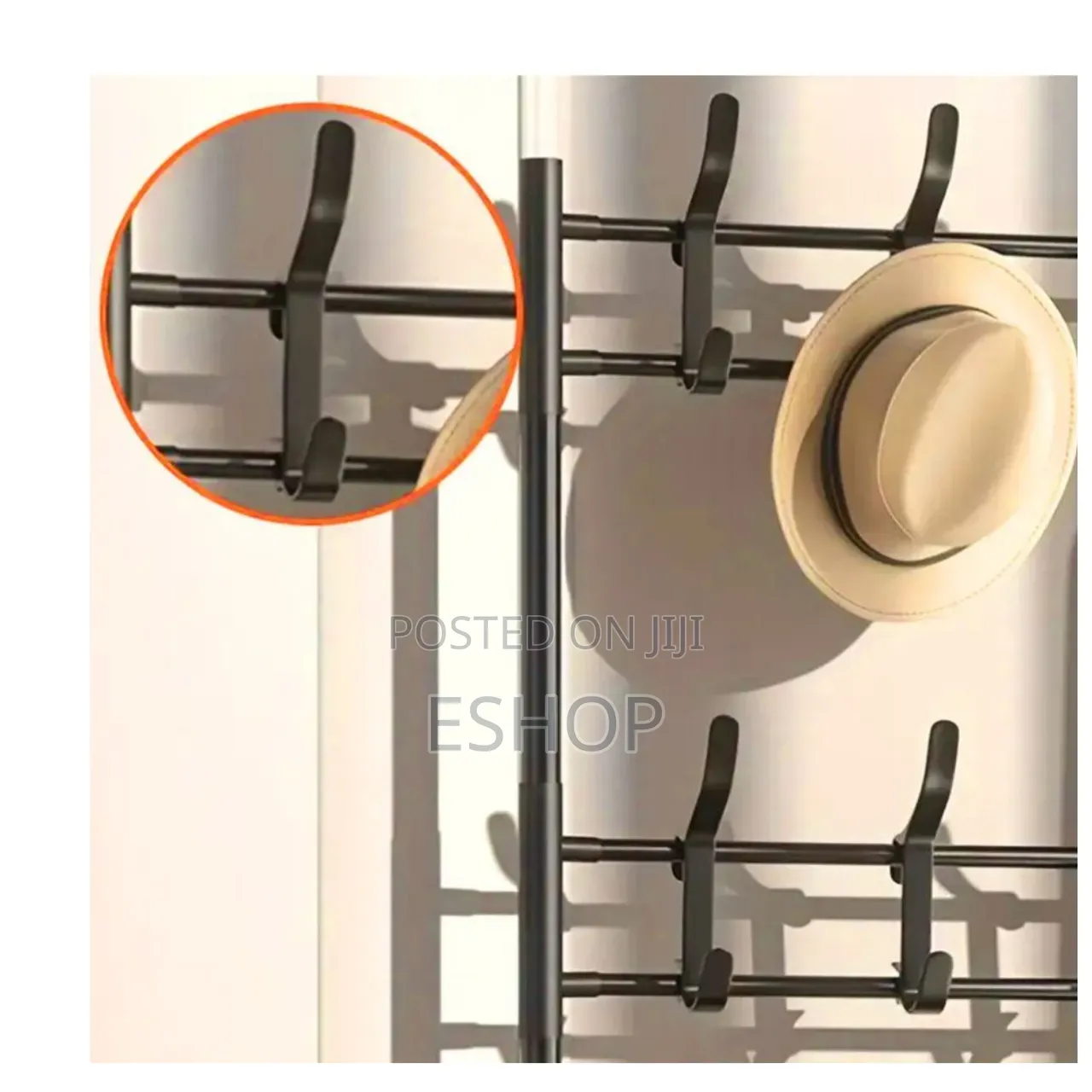 L-Shaped Clothes Rack – 5 Layers for Large Capacity Storage