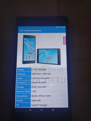Lenovo Tab 7 8 GB Black