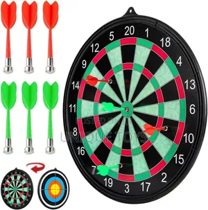 Double-Sided Magnetic Dart Board – 17”