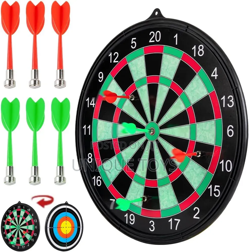 Double-Sided Magnetic Dart Board – 17”