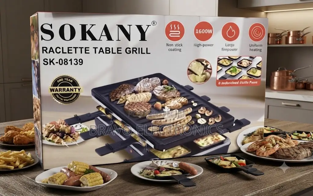  Sokany Table Grill – 1600W Raclette Grill 