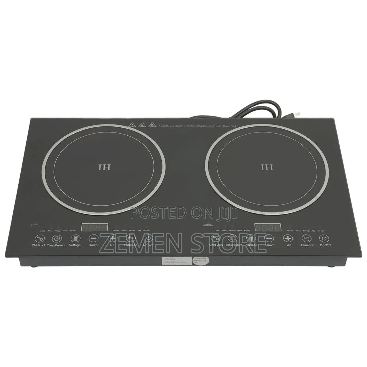ROSHAN Double Burner Electric Touch Stove (1000W)