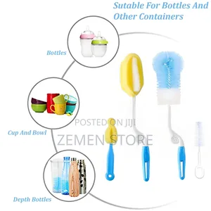 Baby Bottle Nipple Cleaning Brush Set – Sponge Bristle Cleaner