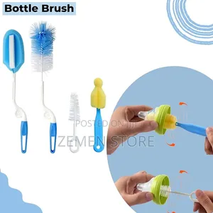 Baby Bottle Nipple Cleaning Brush Set – Sponge Bristle Cleaner