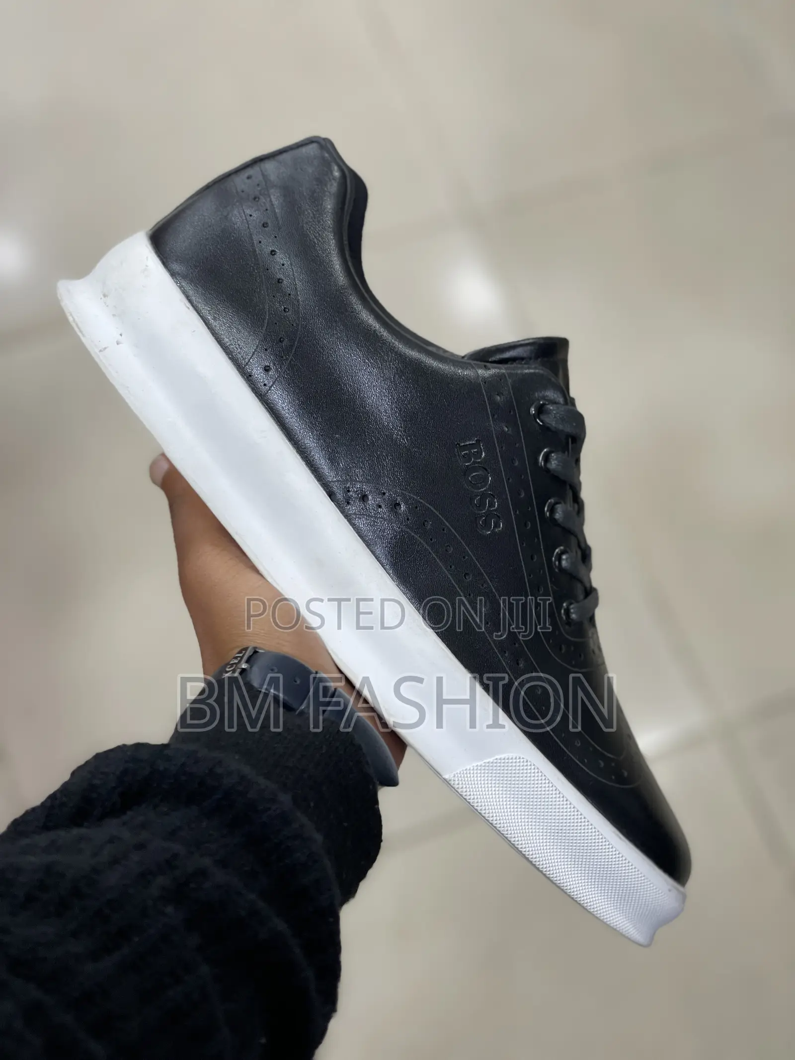 Boss Flats Black Upper Leather