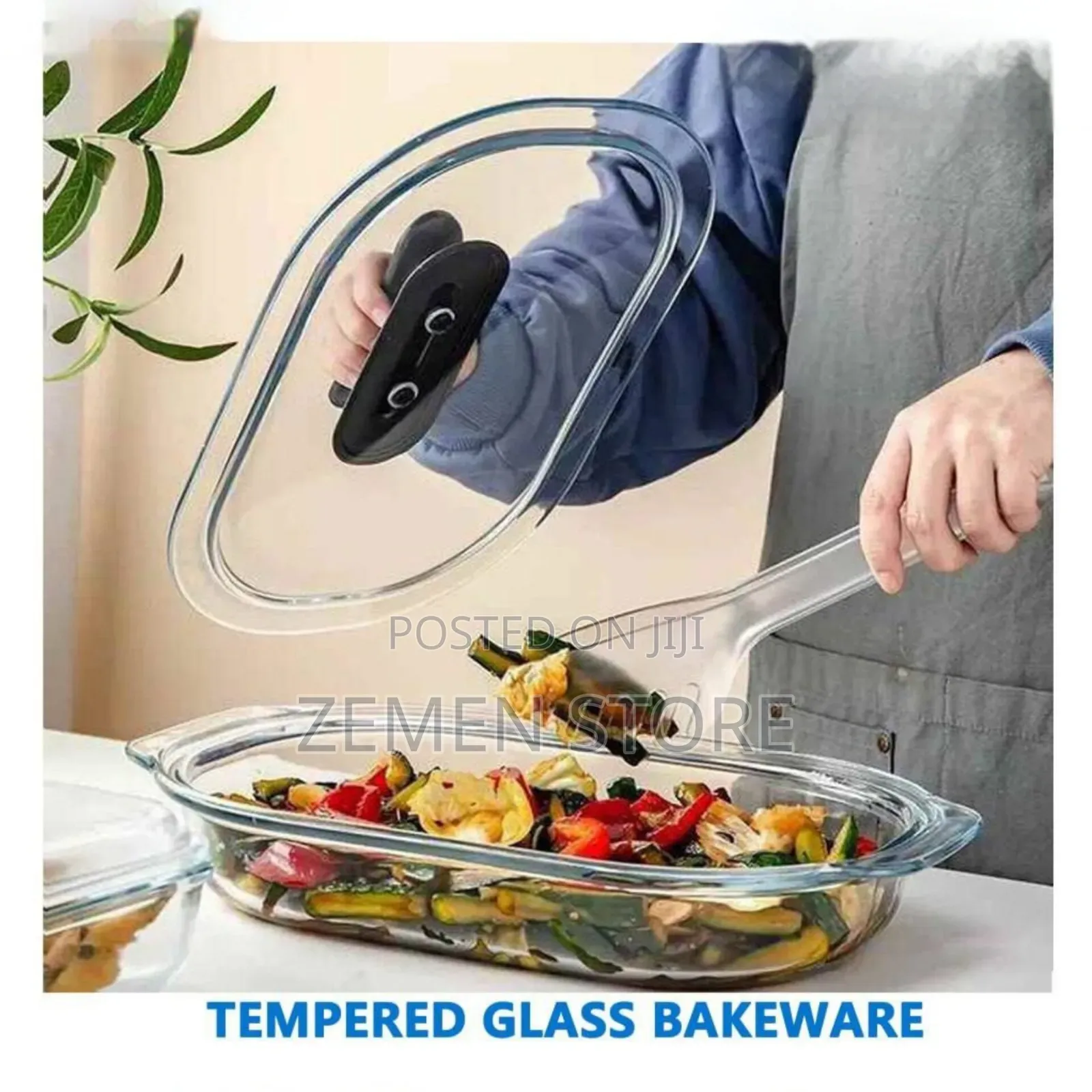 Tempered Glass Bakeware Casserole Dish With Lid – Heat-Resistant