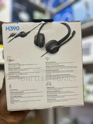 Logitech H390 USB Wired Headset With Noise-Canceling Microphone