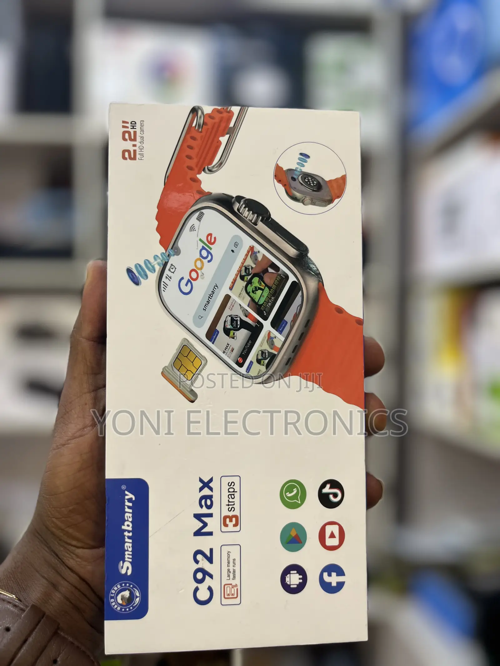 Smartbarry C92 Max 4G Smartwatch With Dual Camera SIM Card Support