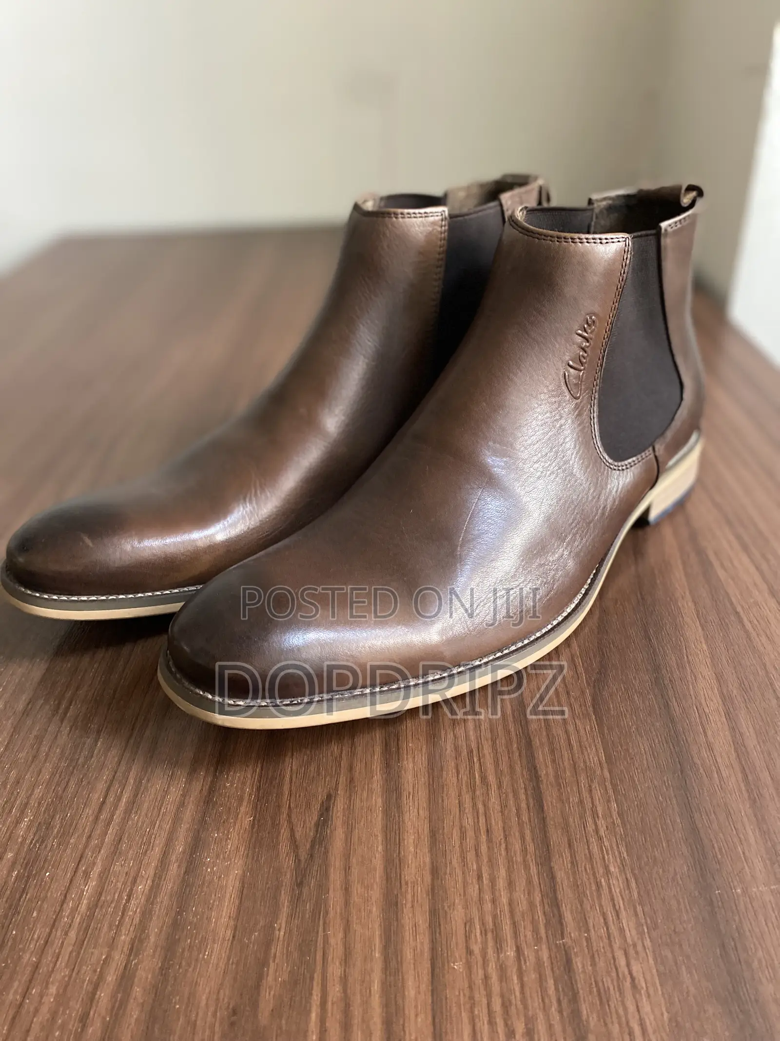 Clarks Men's Fashion Boots - High Quality Brown Leather