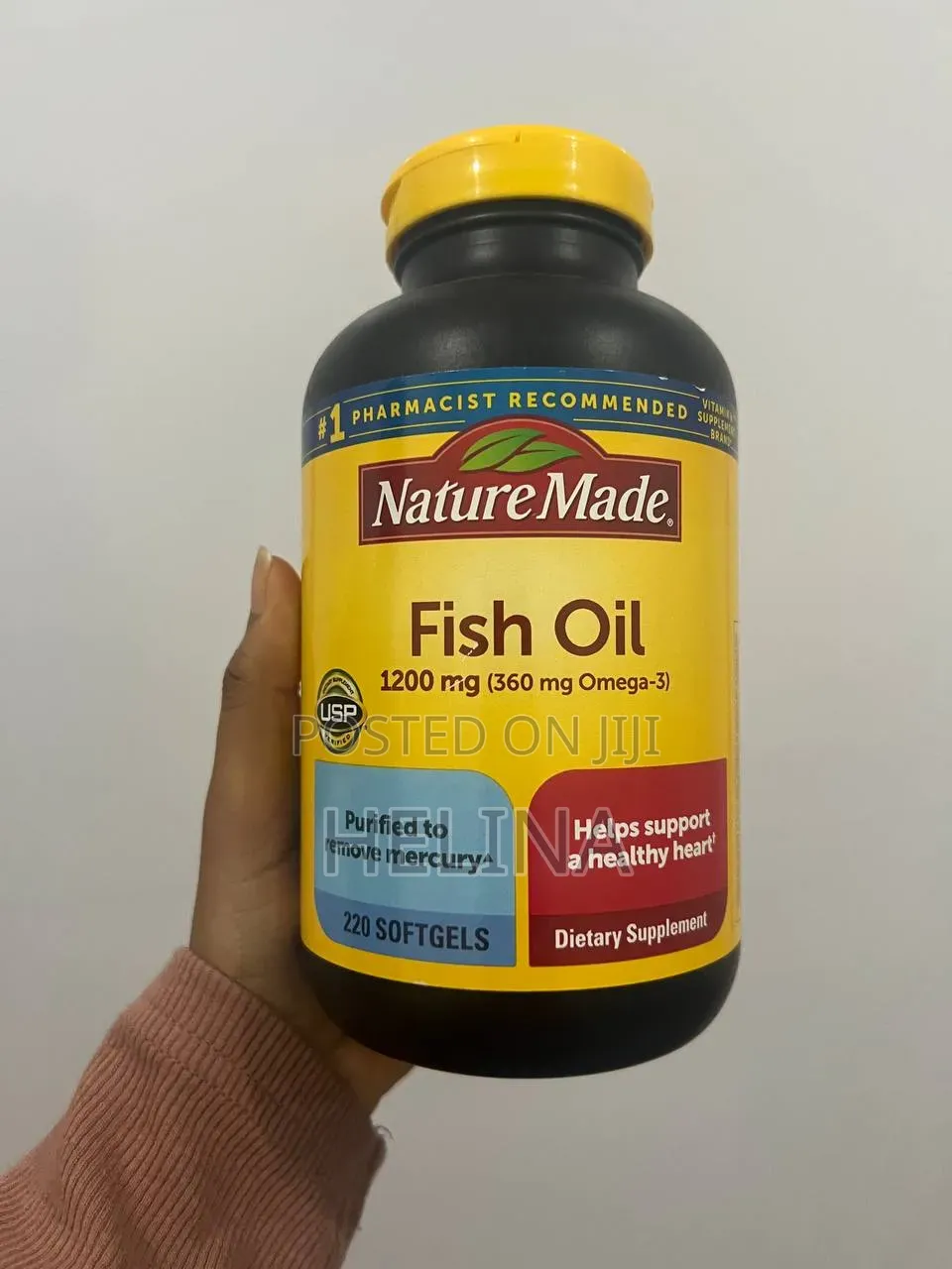 Nature Made 1200mg Fish Oil 220 Softgels Helps Support a Healthy Heart