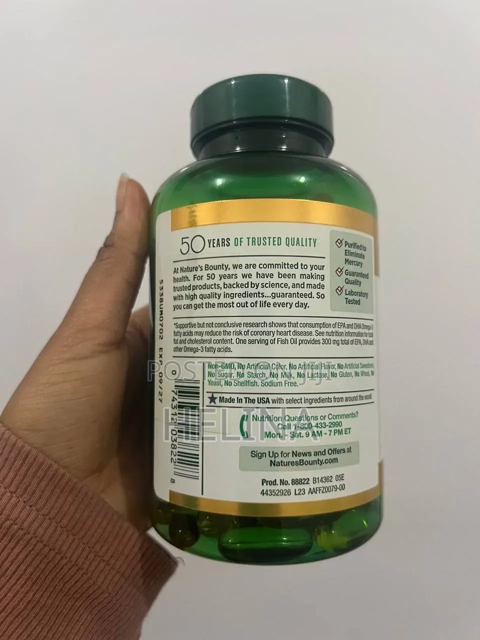 NATURE'S BOUNTY Fish Oil 1000mg 145 Softgels Original From USA