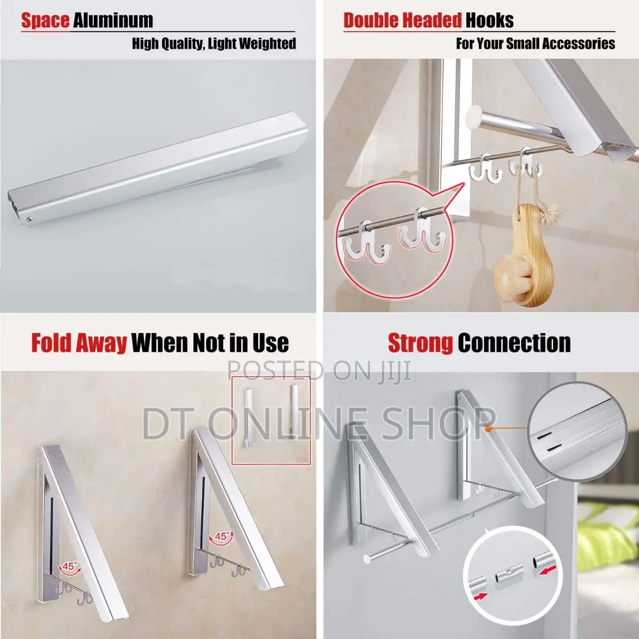 Foldable Wall-Mounted Clothes Rack