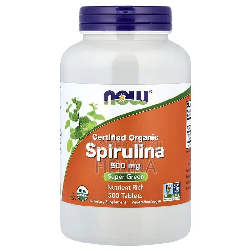 USDA Organic Now Certified Organic Spirulina 500mg 500 Tablet From USA