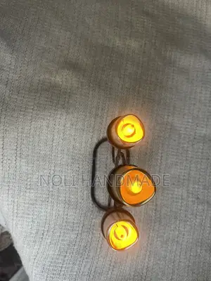 Modern Black Candle Stand With 3 Movable LED