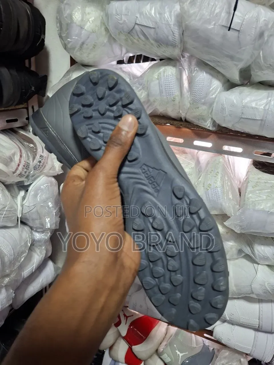 Adidas Football Boots in a Dark Gray