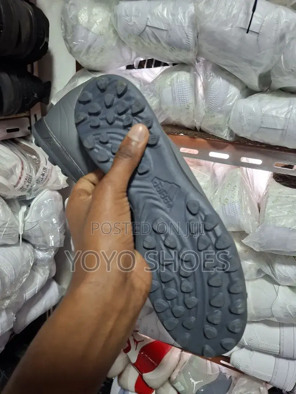 Adidas Football Boots in a Dark Gray