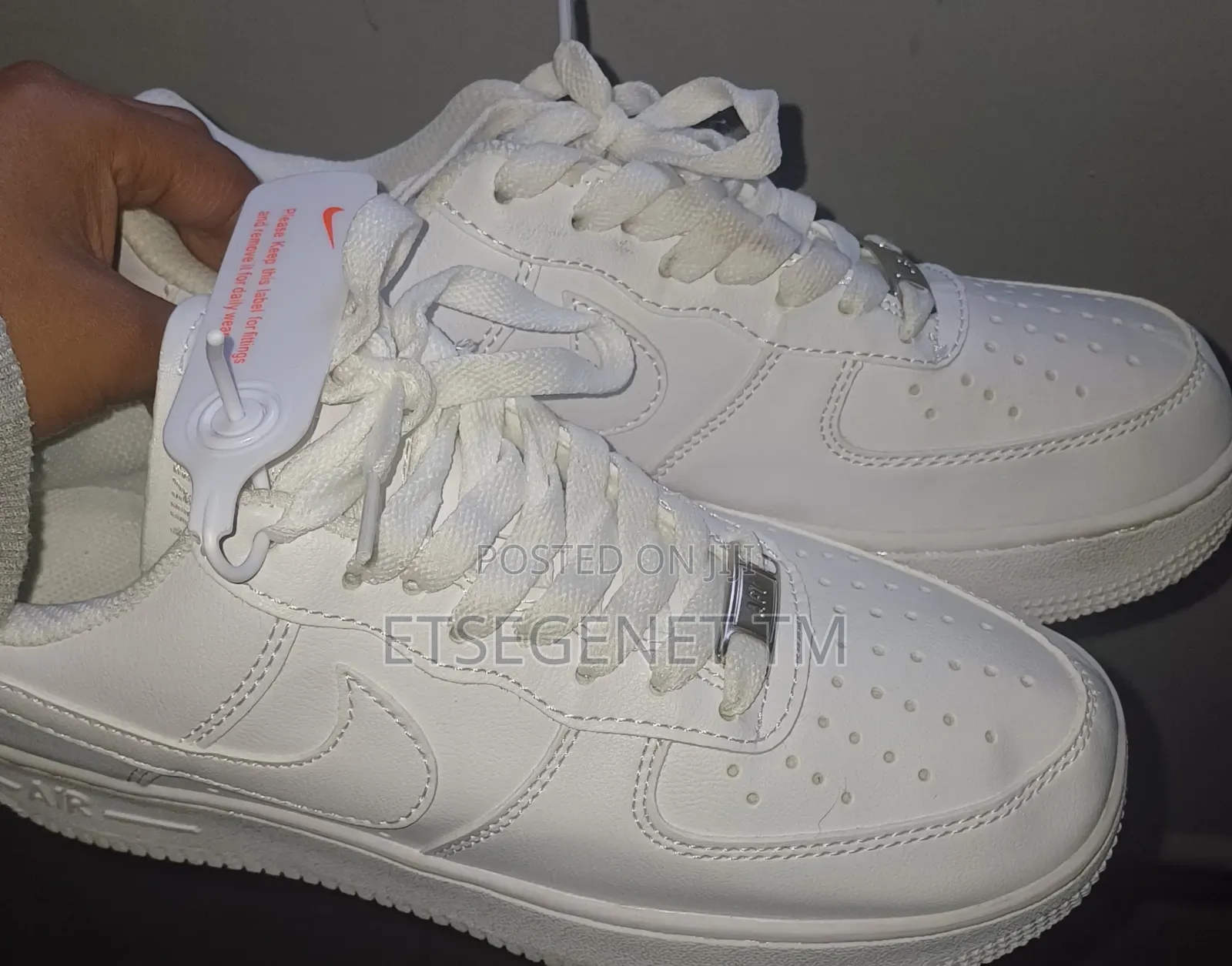 White Nike Air Force 1 Style Sneakers