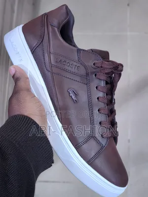 Lacoste Men's Sneakers Feature Rich Brown