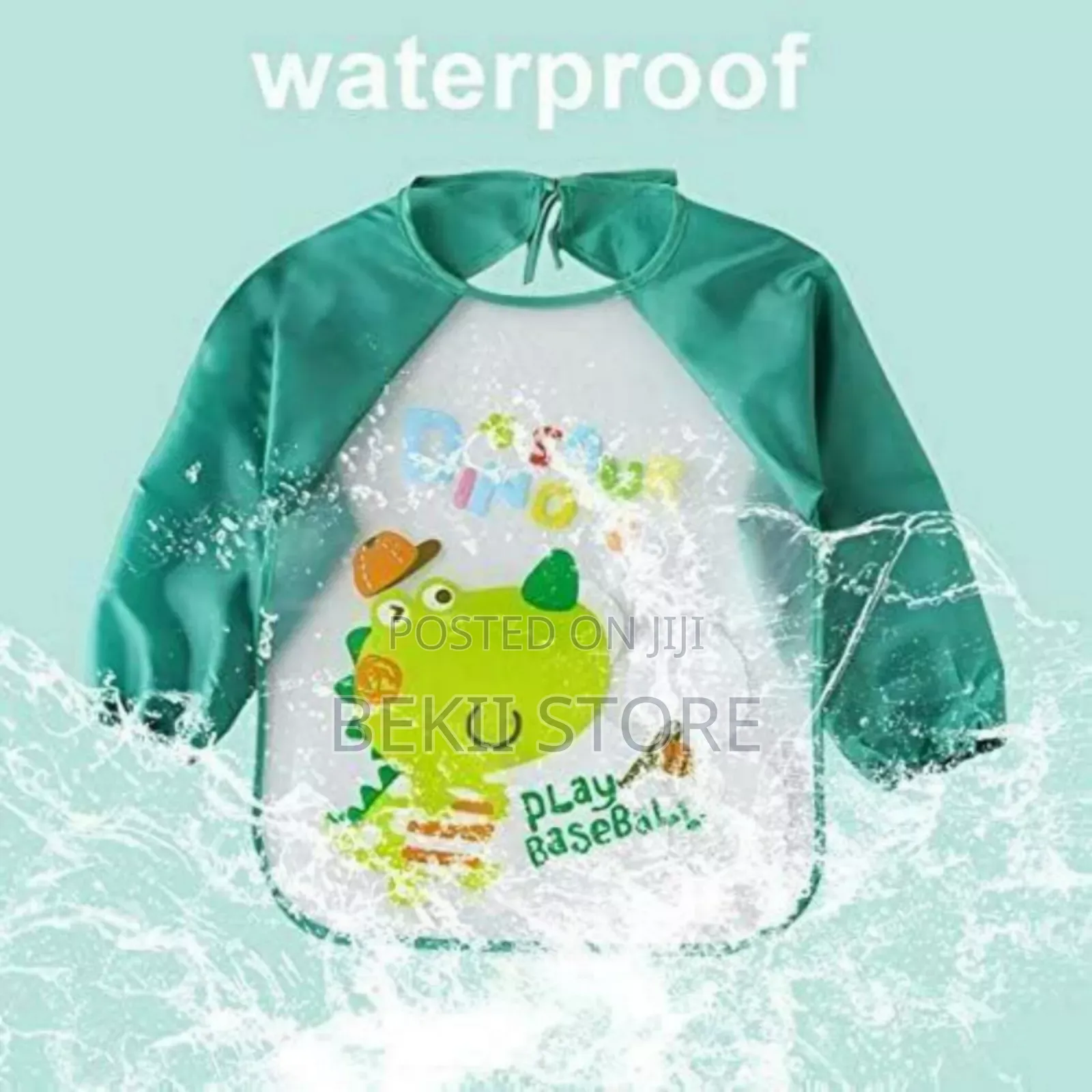 Waterproof Baby Bibs እጅጌ ሙሉ የሆነ
