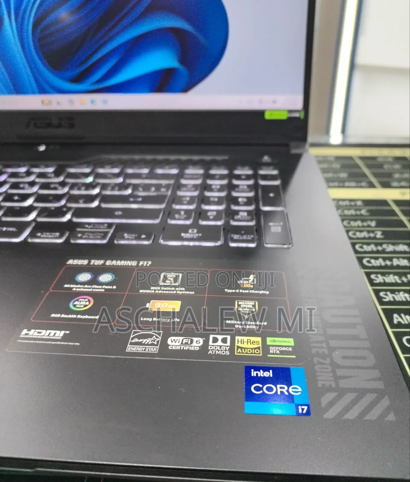 New Laptop Asus TUF Gaming F17 16GB Intel Core i7 SSD 1T