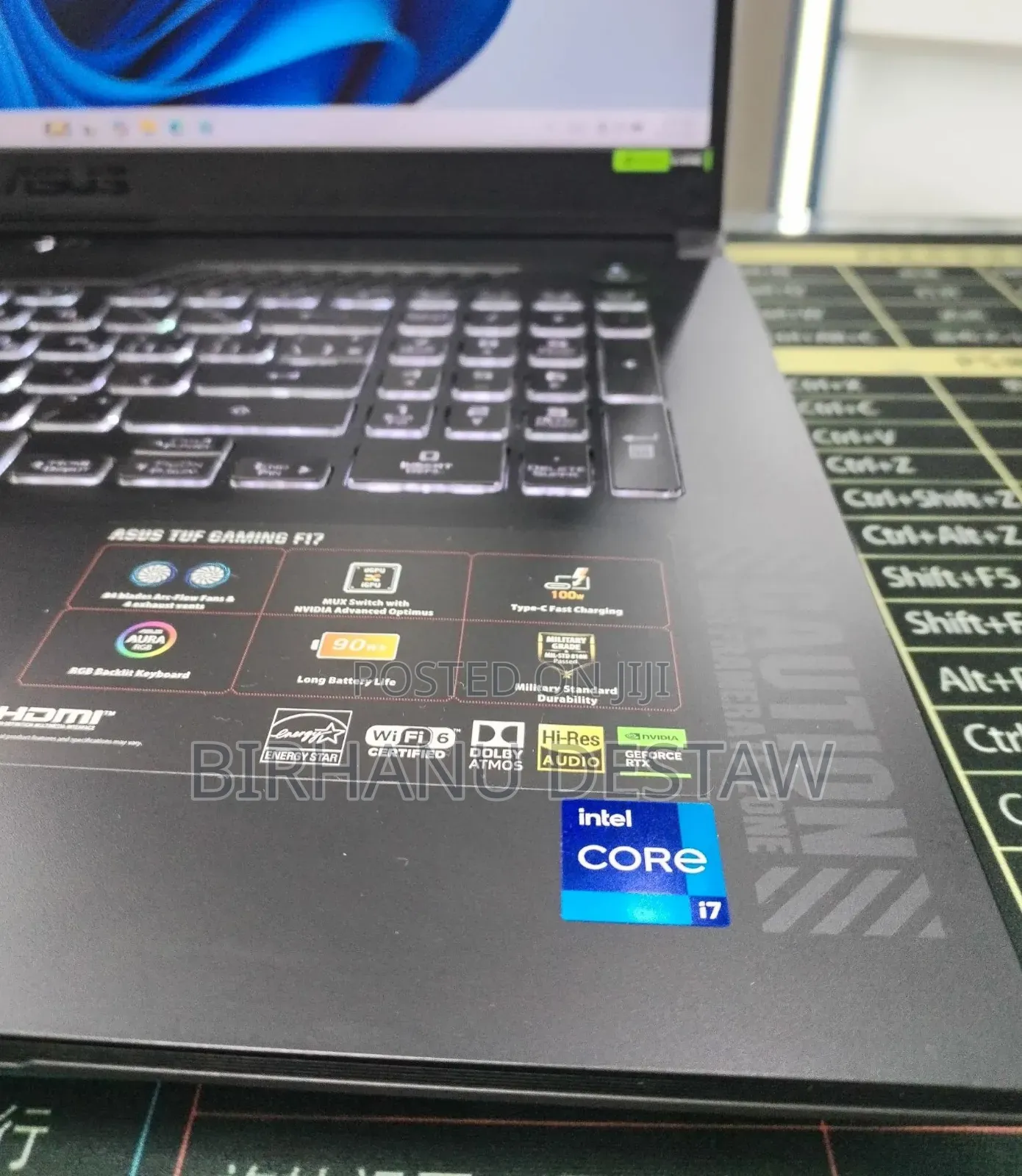 New Laptop Asus TUF Gaming F17 16GB Intel Core i7 SSD 1T